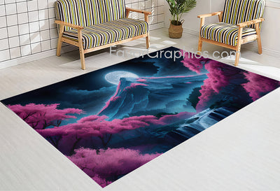 Full Moon Home Bedroom Decor Rug Carpet Mat