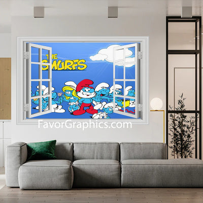 The Smurfs Vinyl Wall Art Decal Sticker Poster Print Mural