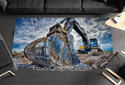 Excavator Home Bedroom Decor Rug Carpet Mat