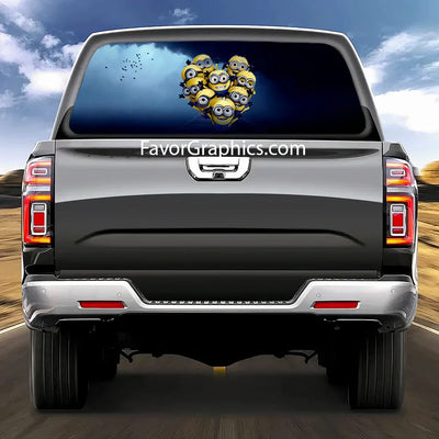 Minion Rear Window Perforated Graphic Vinyl Decal Car Truck UTV