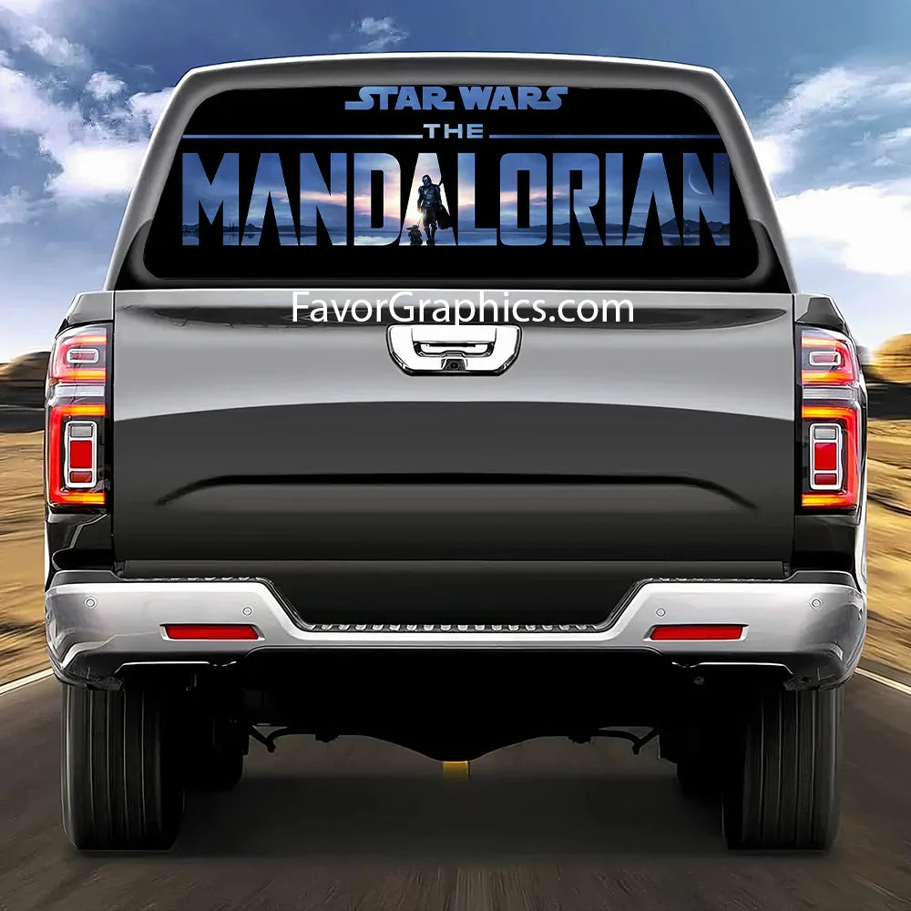 The Mandalorian Rear Window Perforated Graphic Vinyl Decal Car Truck UTV