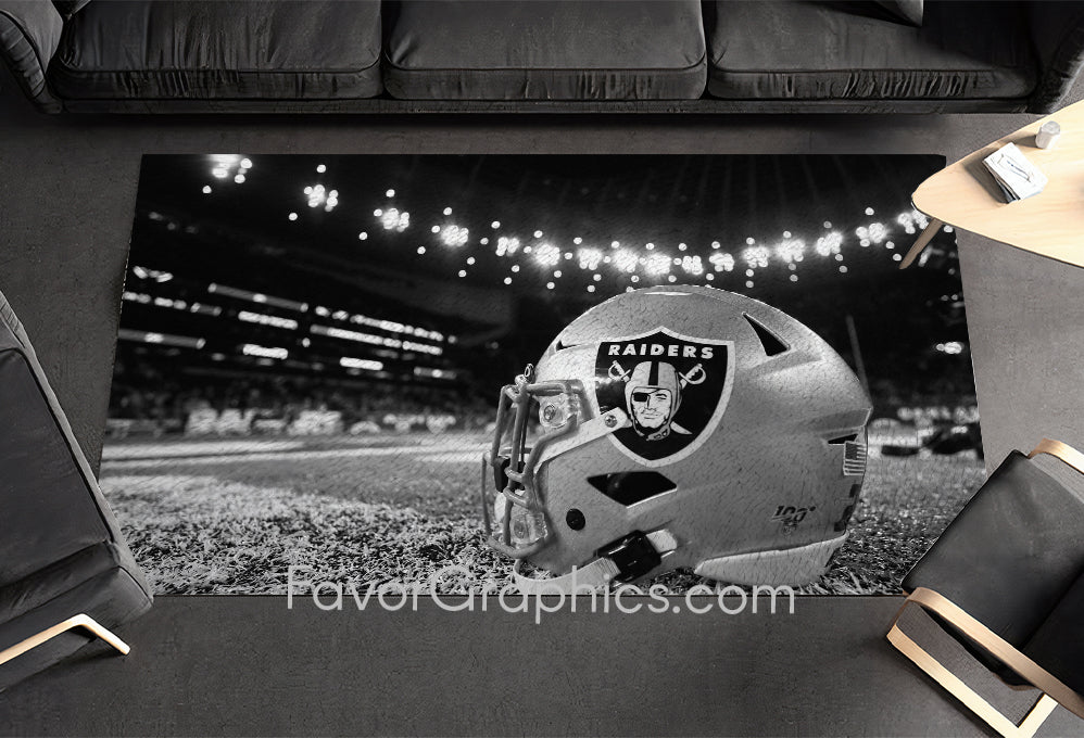 Las Vegas Raiders Home Bedroom Decor Rug Carpet Mat