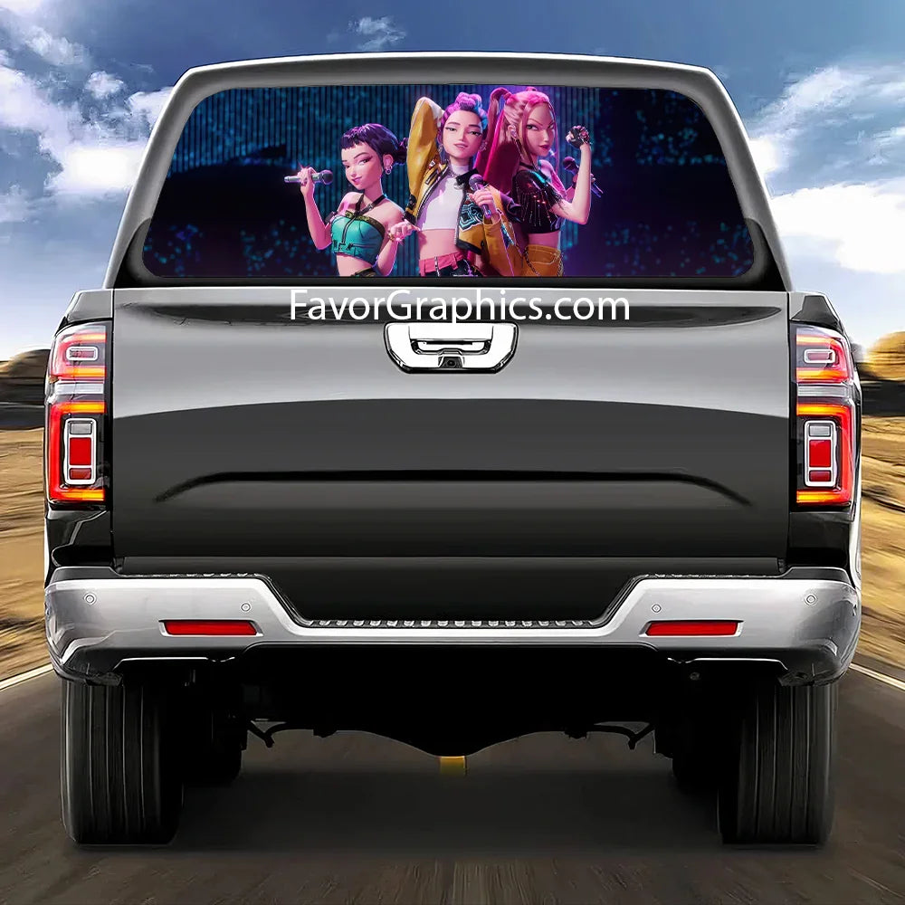 Huntrix HUNTR/X Kpop Demon Hunters Rear Window Perforated Vinyl Car Truck