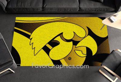 Iowa Hawkeyes Home Bedroom Decor Rug Carpet Mat