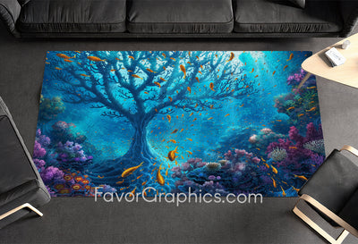 Underwater Under The Sea Home Bedroom Decor Rug Carpet Mat