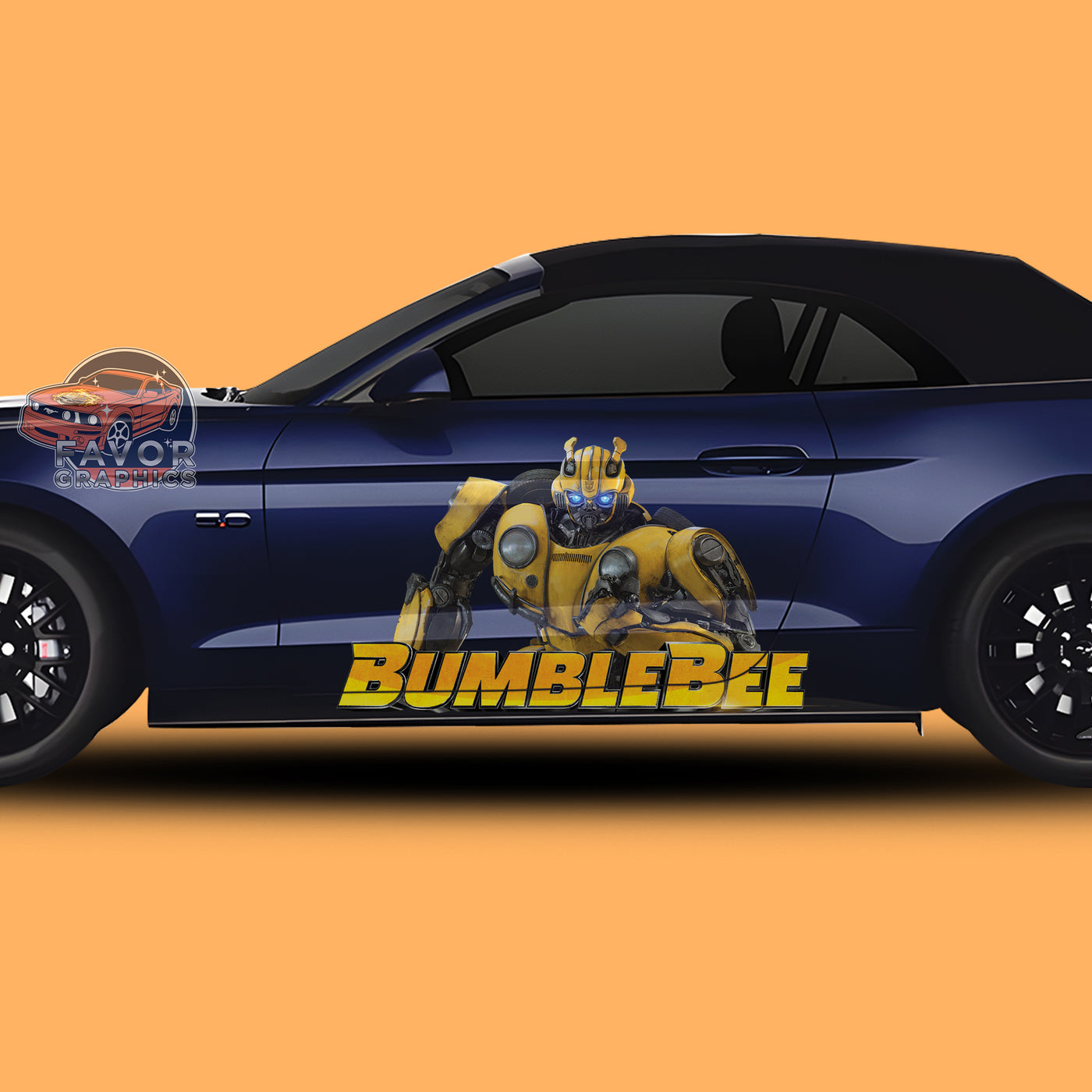 Bumblebee Itasha Car Side Door Decal Vinyl Sticker