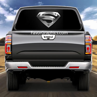 Superman Rear Window Perforated Graphic Vinyl Decal Car