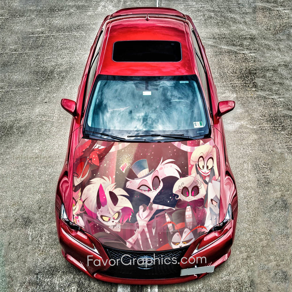 Hazbin Hotel Itasha Car Vinyl Hood Wrap Decal Sticker