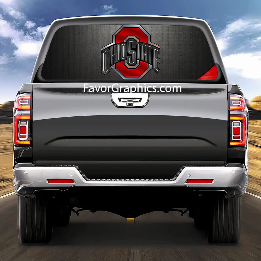 Ohio State Buckeyes Rear Window Perforated Graphic Vinyl Decal Car Truck UTV