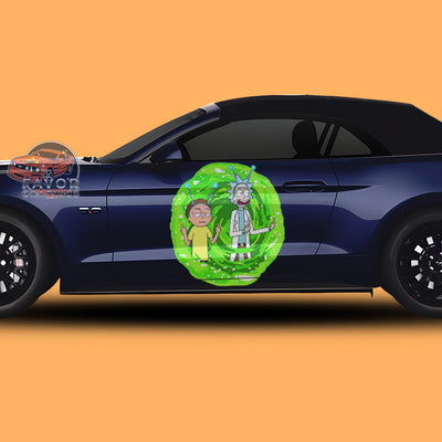 Rick and Morty Itasha Car Side Door Decal Vinyl Sticker