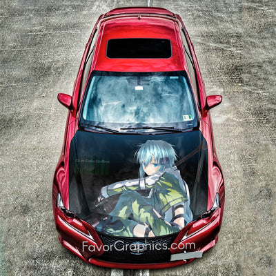 Sinon Sword Art Online Itasha Car Vinyl Hood Wrap Decal Sticker