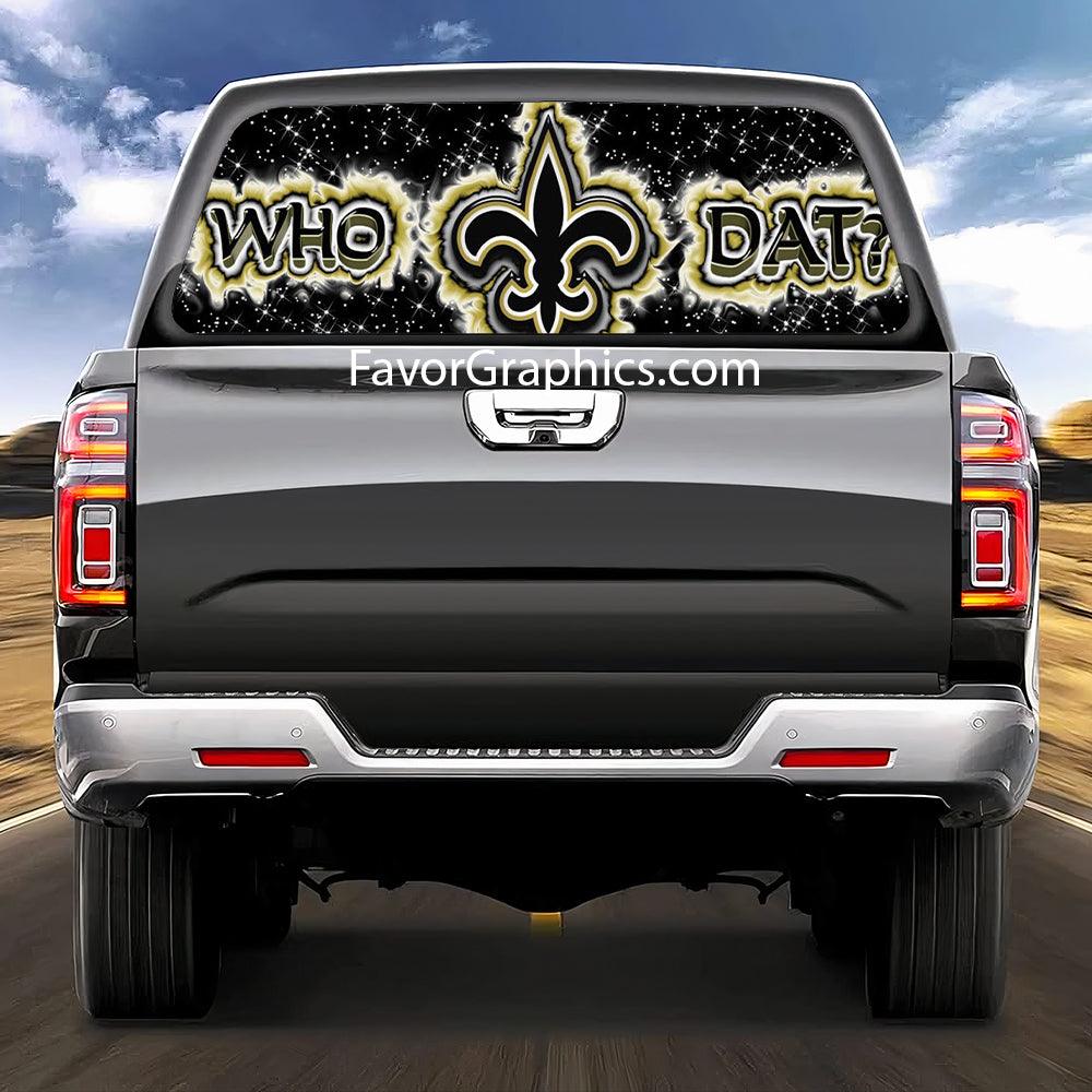 New Orleans Saints Rear Window Perforated Graphic Vinyl Decal Car Truck UTV