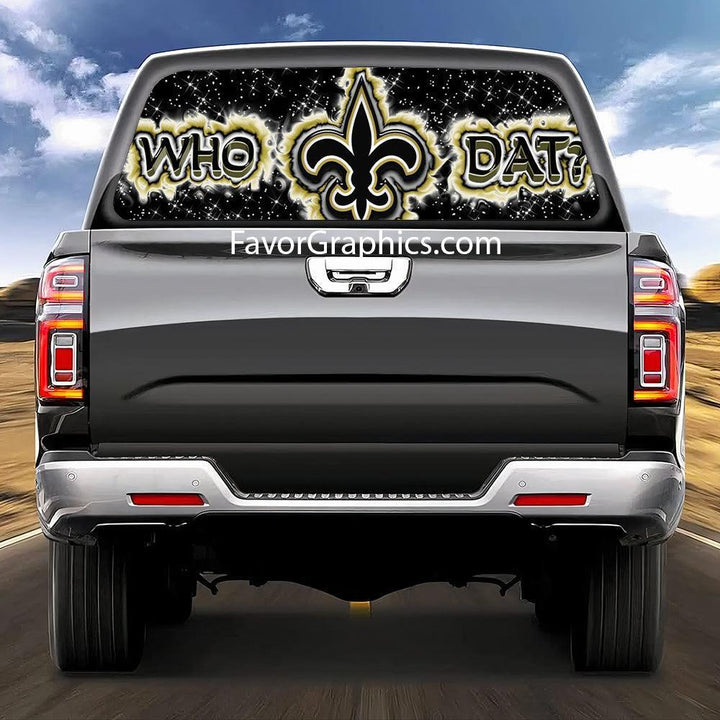 New Orleans Saints Rear Window Perforated Graphic Vinyl Decal Car