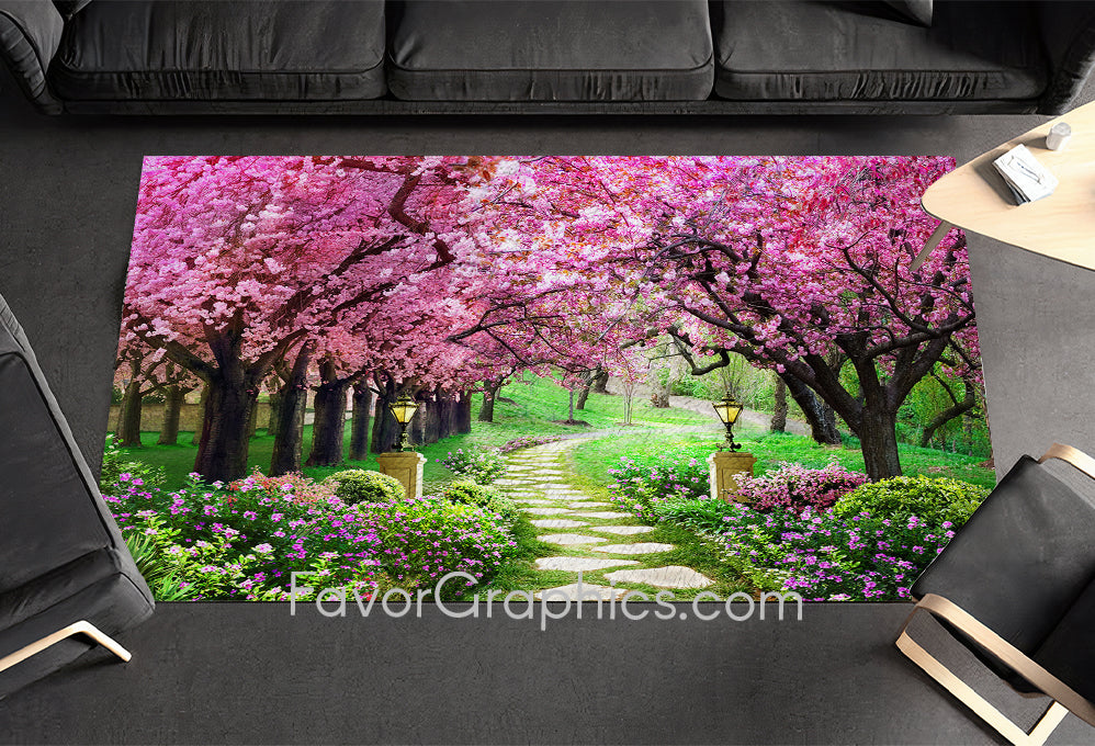 Cherry Blossom Home Bedroom Decor Rug Carpet Mat