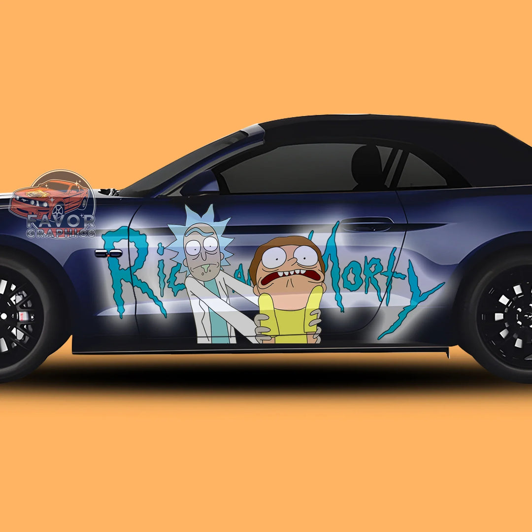 Autocollant Graphique Rick & Morty - Décoration Pour Voiture, Camion, Fenêtre, Mur - Effet 3D Mat - SuperSticker
