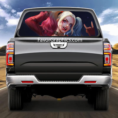 Harley Quinn Rear Window Perforated Graphic Vinyl Decal Car Truck UTV