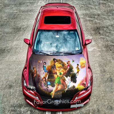 Tinker Bell Itasha Car Vinyl Hood Wrap Decal Sticker