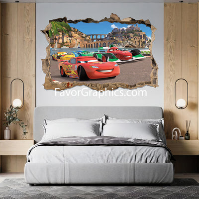 Car Race Cartoon Vinyl Wall Art Decal Sticker Poster Print Mural