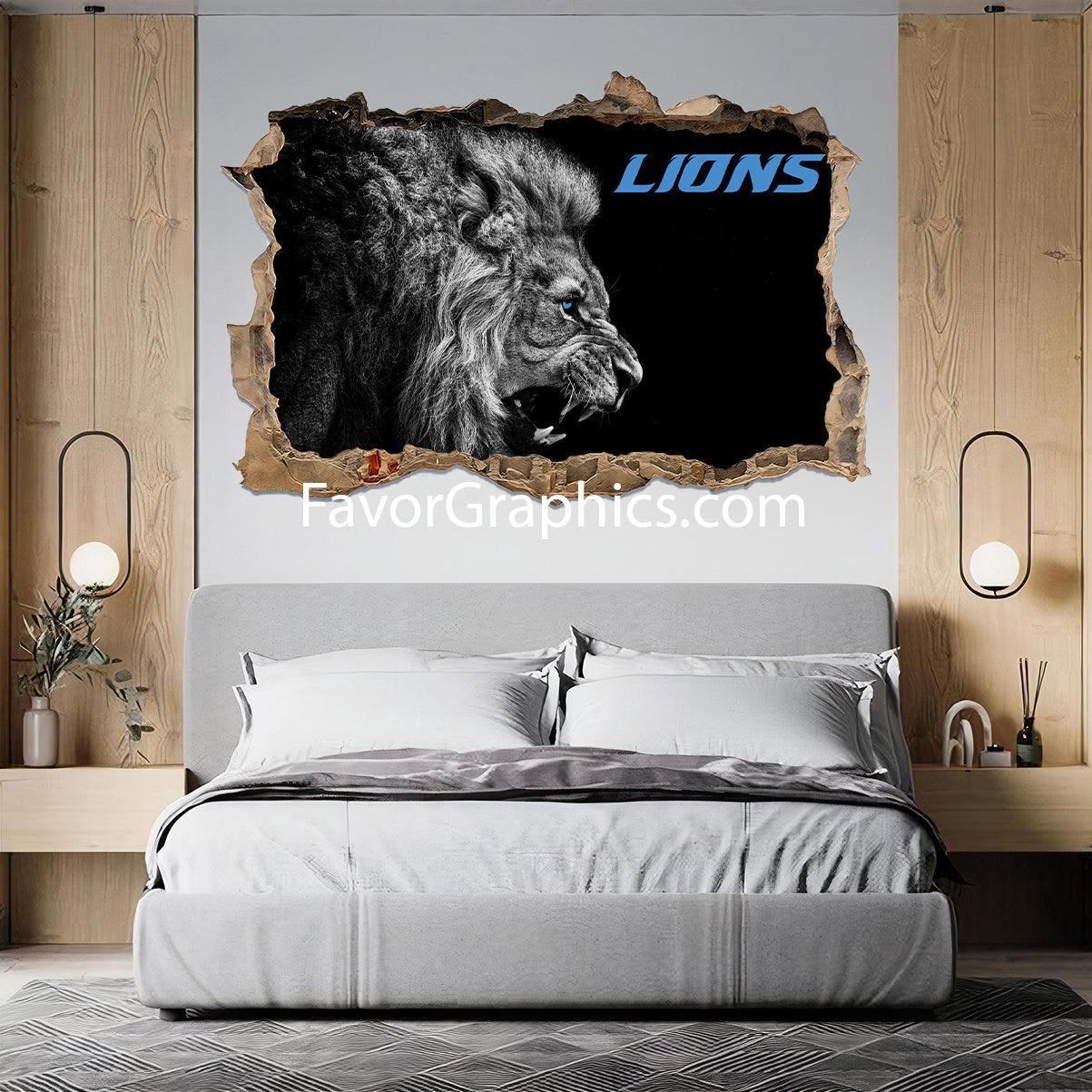 Detroit Lions Vinyl Wall Art Decal Sticker Poster Print Mural