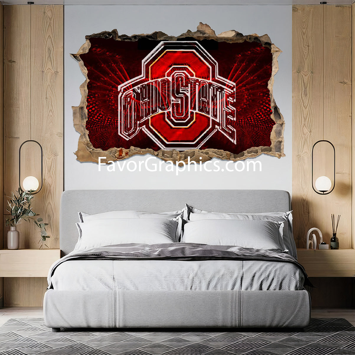 Ohio State Buckeyes Vinyl Wall Art Decal Sticker Poster Print Mural