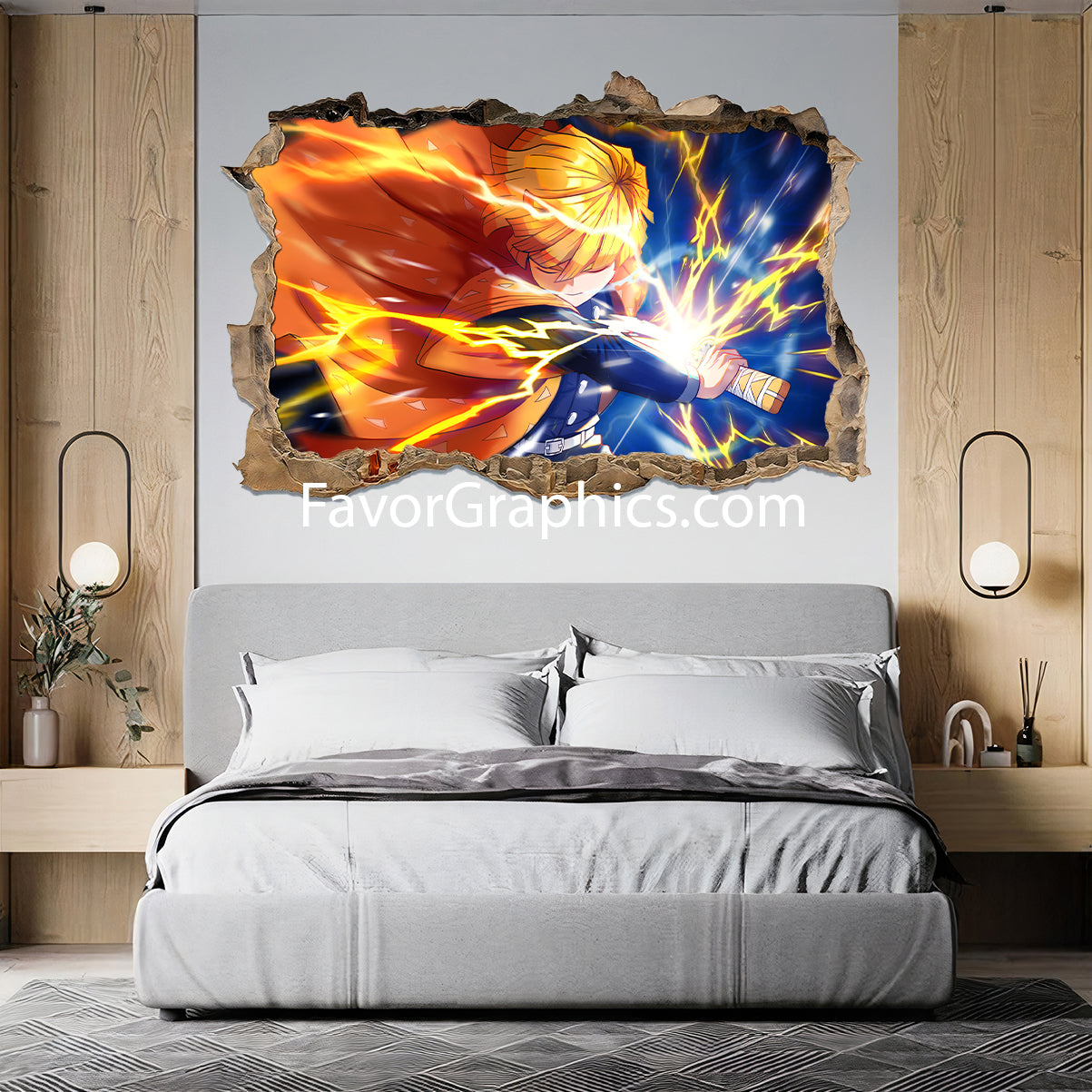 Zenitsu Agatsuma Vinyl Wall Art Decal Sticker Poster Print Mural