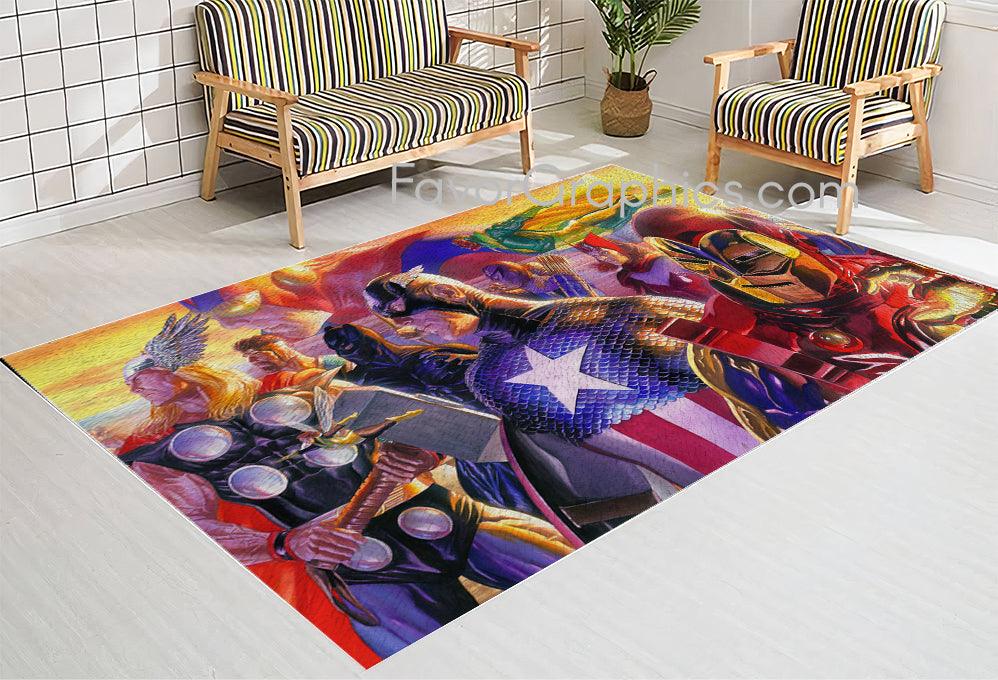 Avengers Superheroes Home Bedroom Decor Rug Carpet Mat