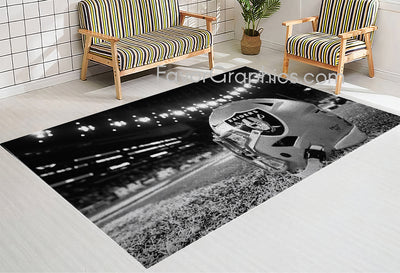 Las Vegas Raiders Home Bedroom Decor Rug Carpet Mat