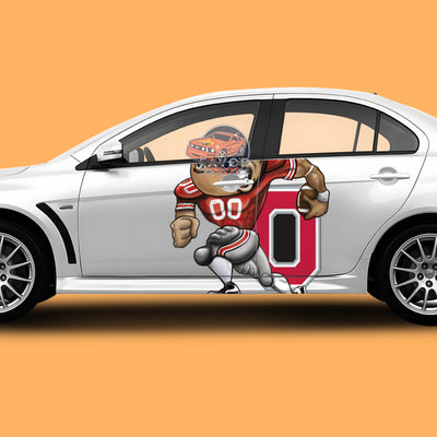 Ohio State Buckeyes Itasha Car Side Door Decal Vinyl Sticker