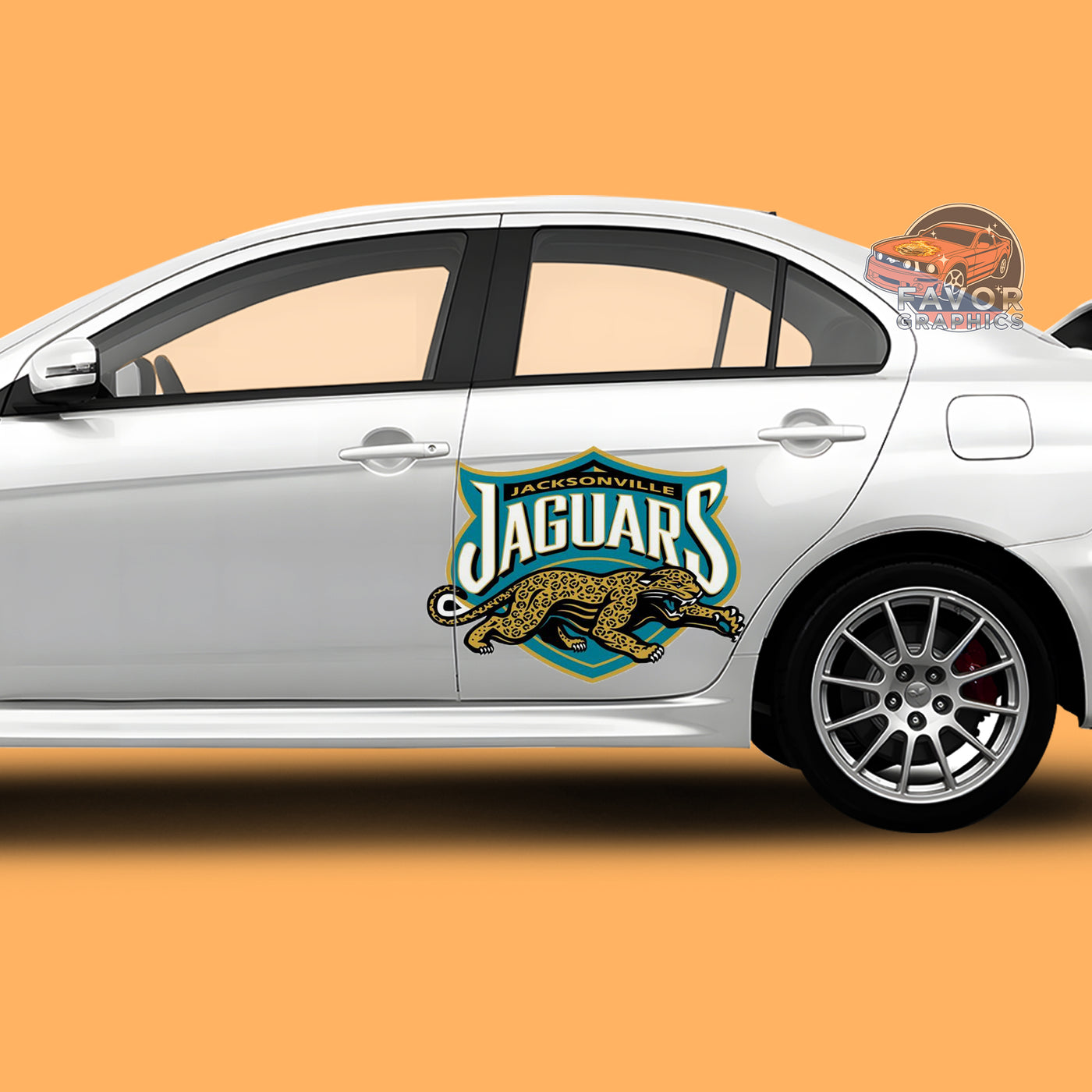 Jacksonville Jaguars Itasha Car Side Door Decal Vinyl Sticker