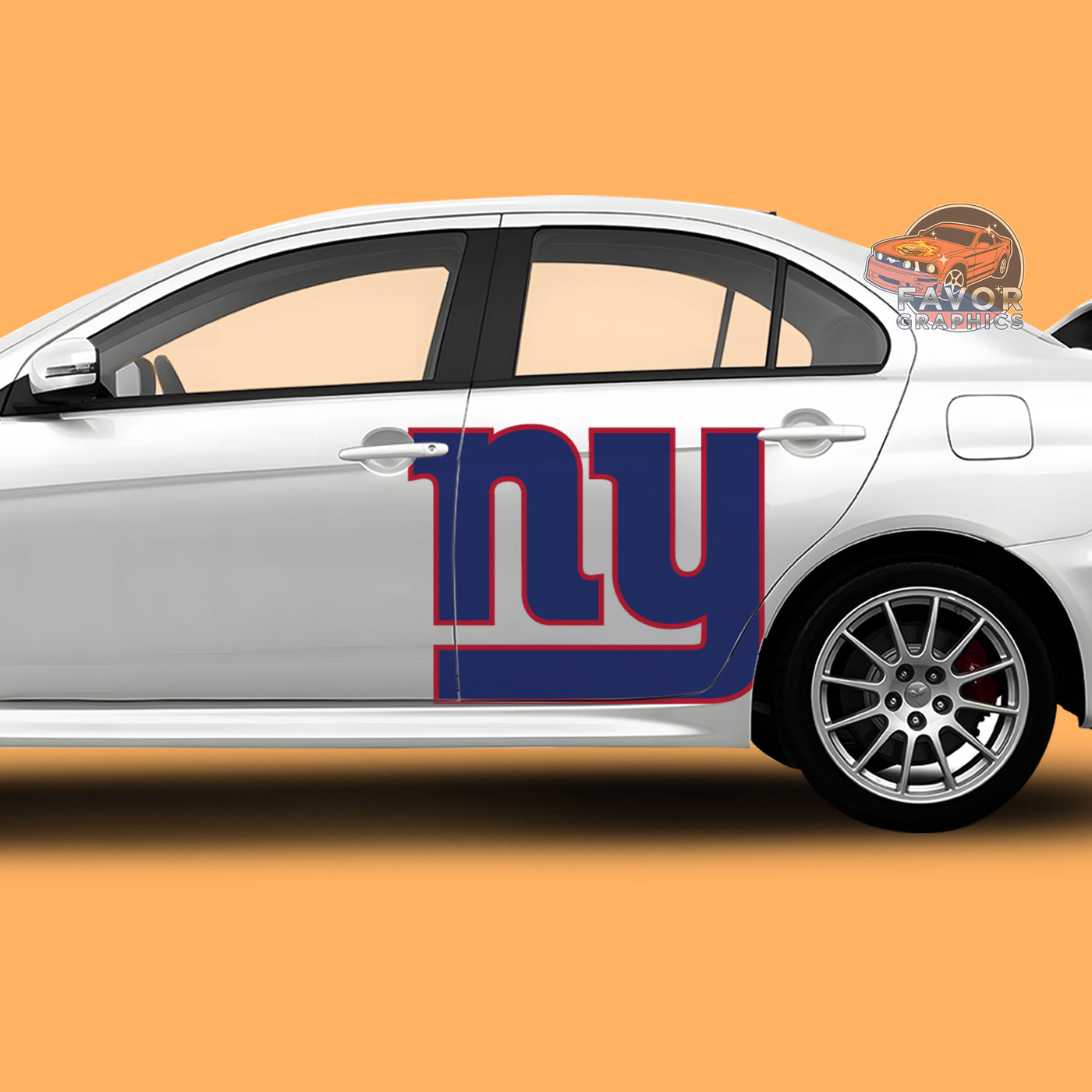 New York Giants Itasha Car Side Door Decal Vinyl Sticker