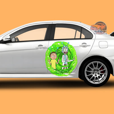 Rick and Morty Itasha Car Side Door Decal Vinyl Sticker