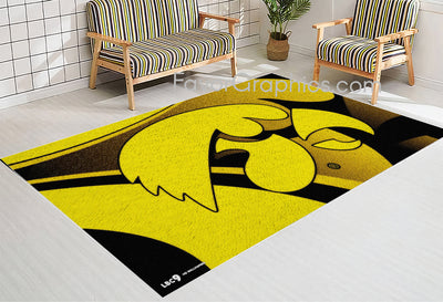 Iowa Hawkeyes Home Bedroom Decor Rug Carpet Mat