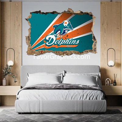 Miami Dolphins Vinyl Wall Art Decal Sticker Poster Print Mural