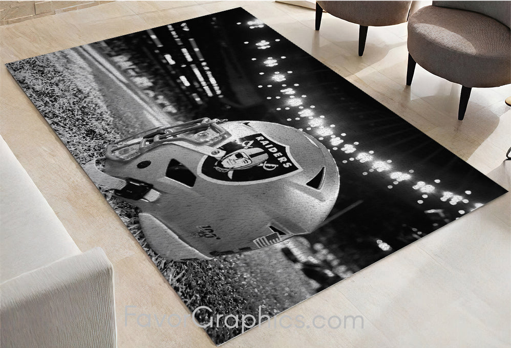 Las Vegas Raiders Home Bedroom Decor Rug Carpet Mat