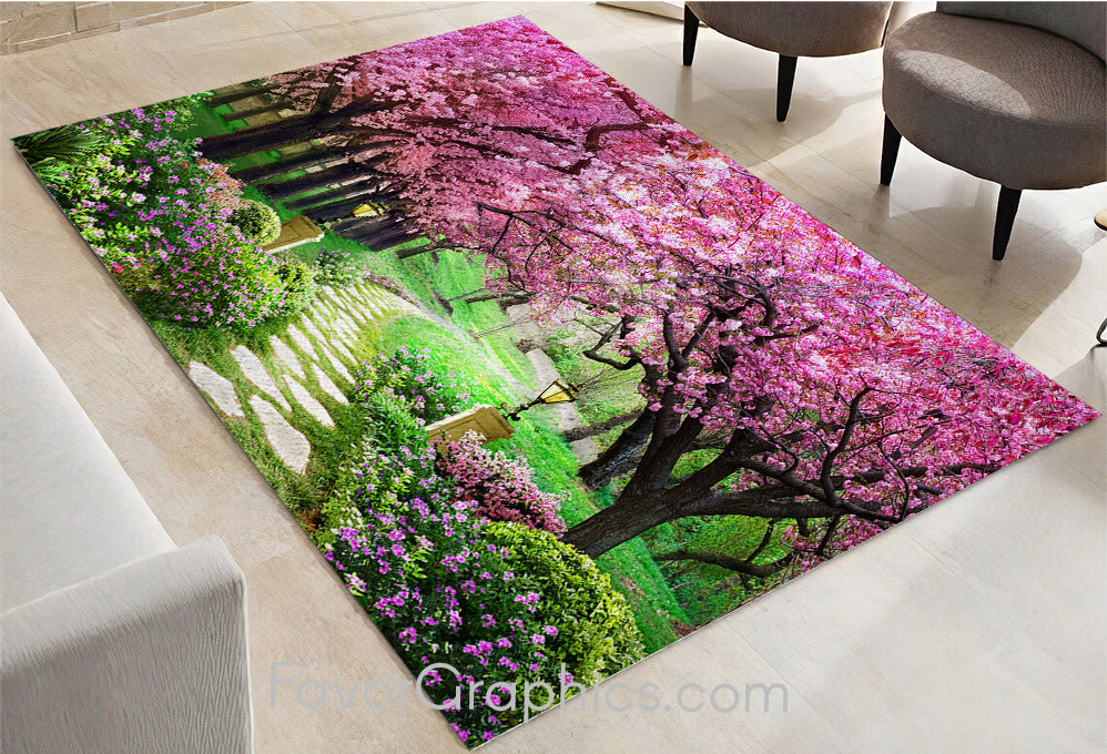 Cherry Blossom Home Bedroom Decor Rug Carpet Mat