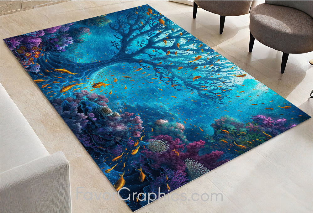 Underwater Under The Sea Home Bedroom Decor Rug Carpet Mat