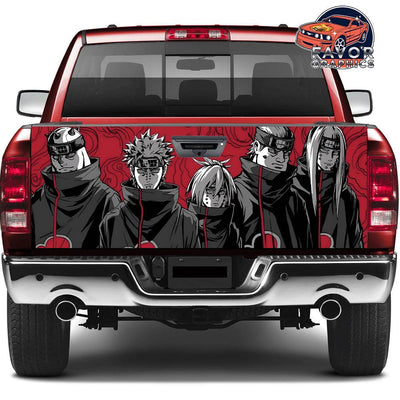 Akatsuki Naruto Tailgate Wraps For Trucks SUV Vinyl Wrap