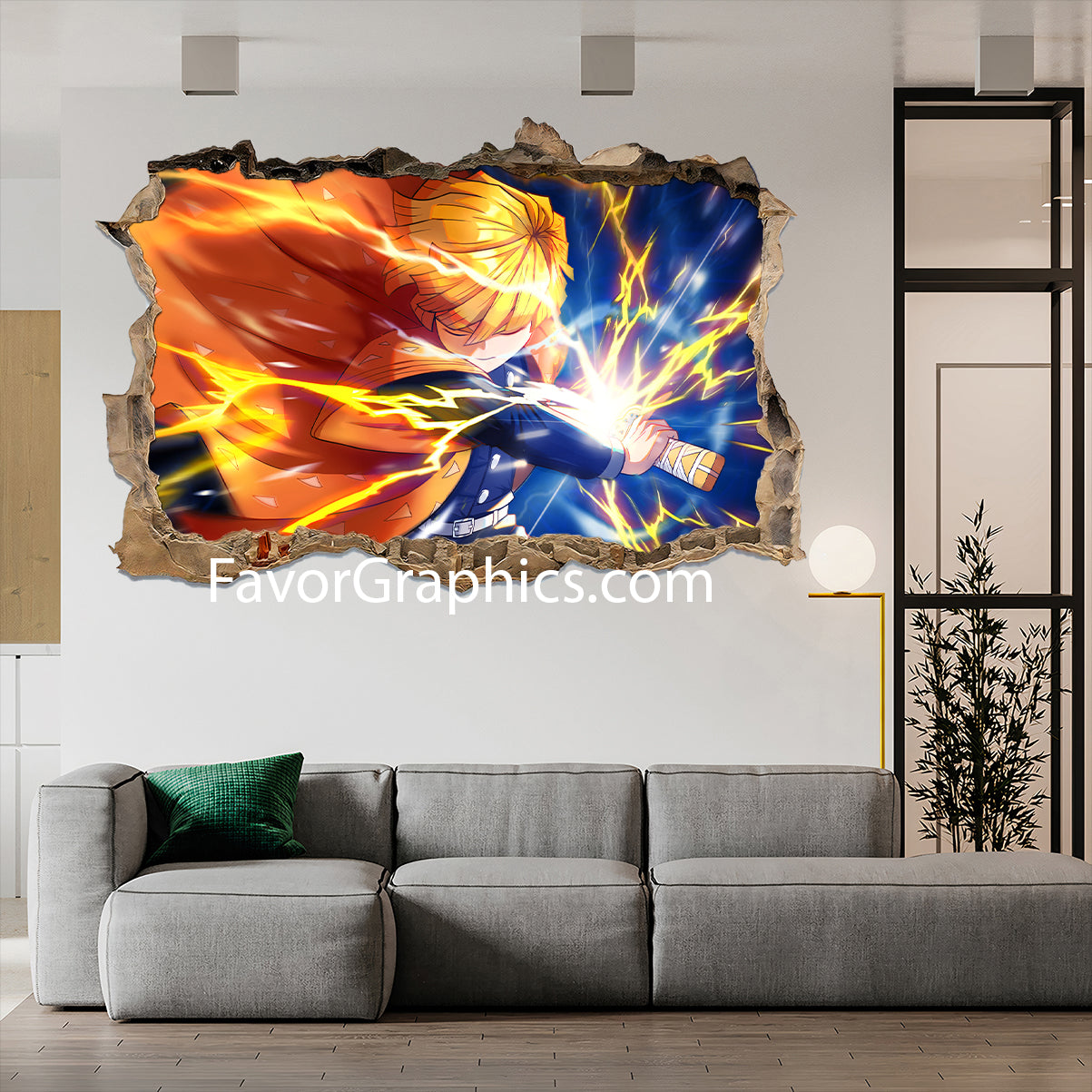 Zenitsu Agatsuma Vinyl Wall Art Decal Sticker Poster Print Mural