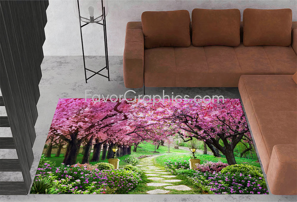 Cherry Blossom Home Bedroom Decor Rug Carpet Mat