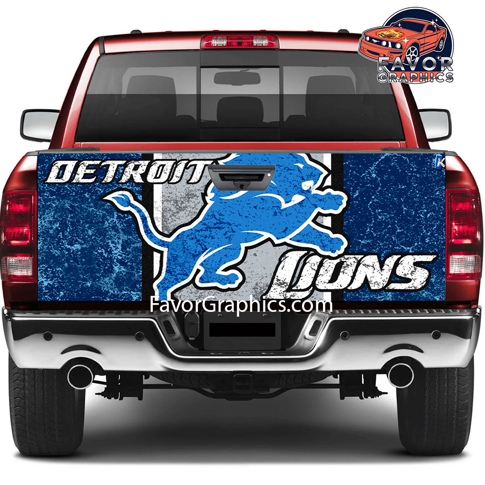 Detroit Lions Tailgate Wraps For Trucks SUV Vinyl Wrap