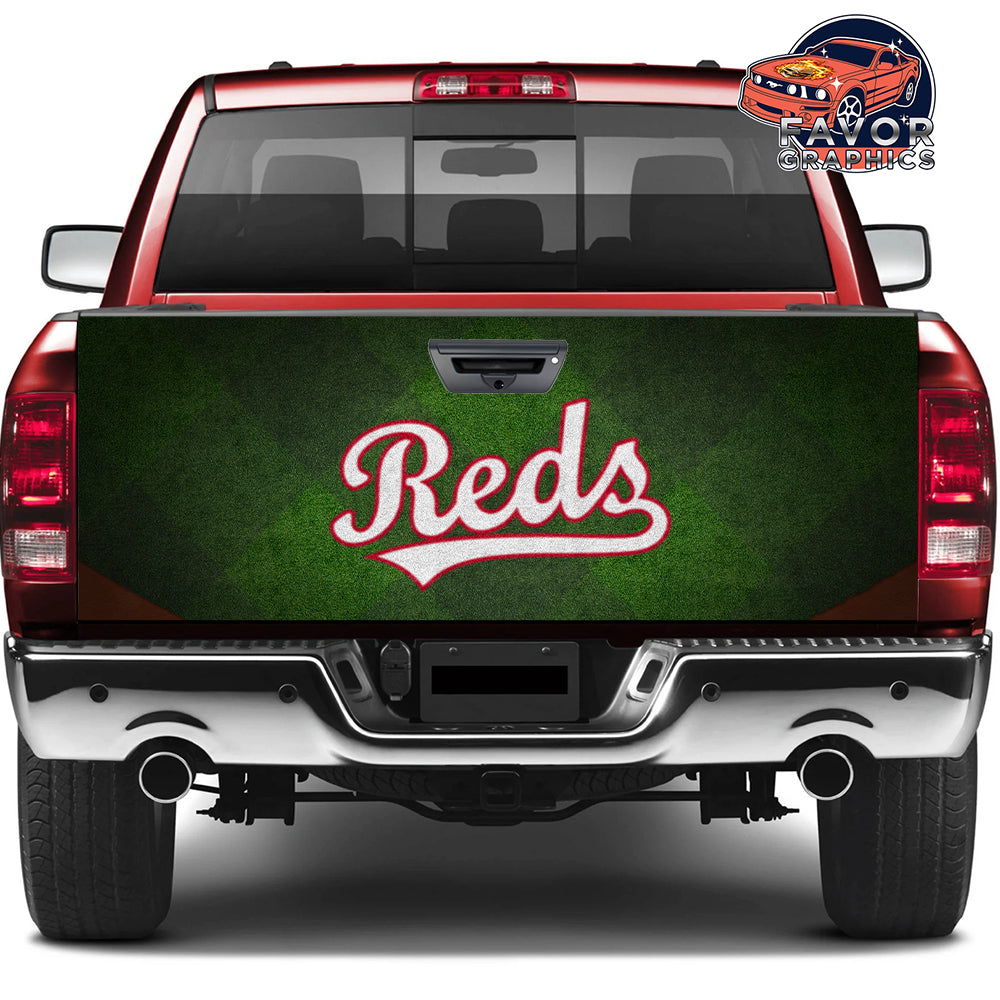 Cincinnati Reds Tailgate Wraps For Trucks SUV Vinyl Wrap