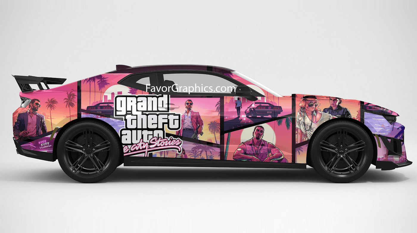Grand Theft Auto: Vice City Stories Itasha Full Car Vinyl Wrap Decal Sticker