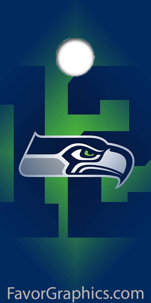 Seattle Seahawks Cornhole Wood Board Skin Vinyl Wrap Decal Sticker