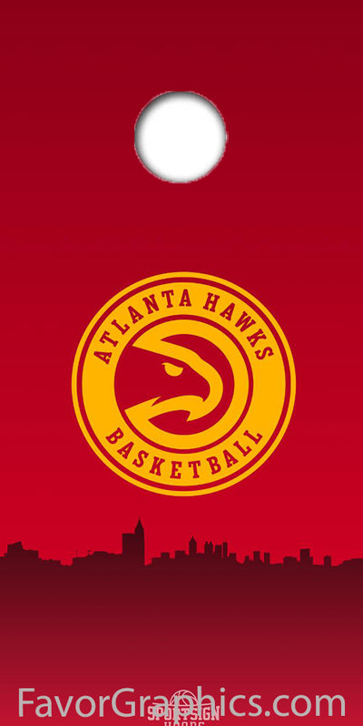 Atlanta Hawks Cornhole Wood Board Skin Vinyl Wrap Decal Sticker