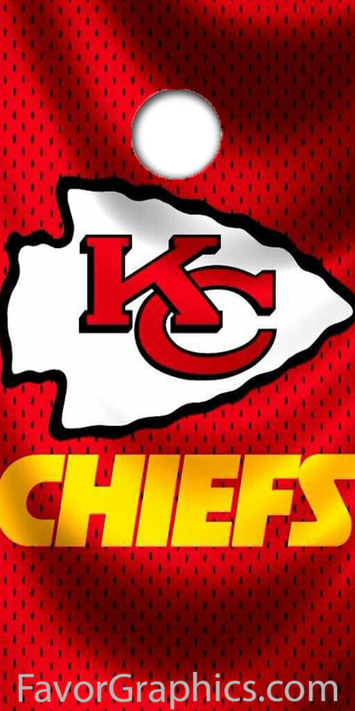 Kansas City Chiefs Cornhole Wood Board Skin Vinyl Wrap Decal Sticker