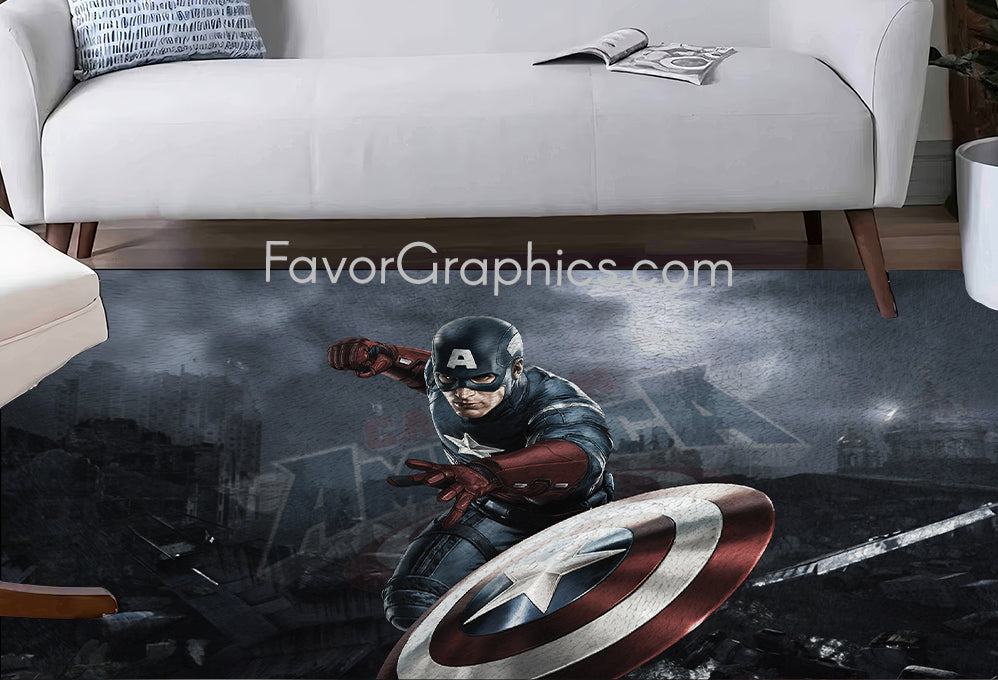 Captain America Home Bedroom Decor Rug Carpet Mat