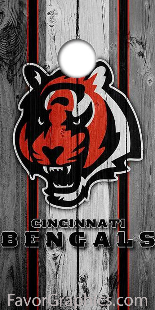 Cincinnati Bengals Cornhole Wood Board Skin Vinyl Wrap Decal Sticker