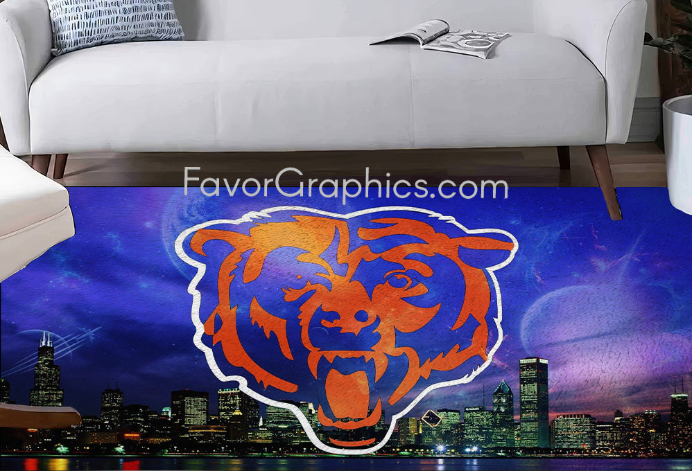 Chicago Bears Home Bedroom Decor Rug Carpet Mat