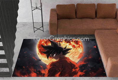 Black Goku Home Bedroom Decor Rug Carpet Mat