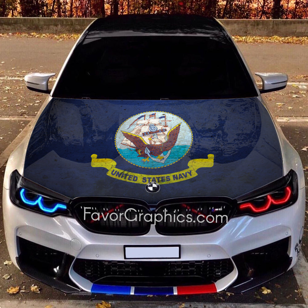 United States Navy Itasha Car Vinyl Hood Wrap Decal Sticker